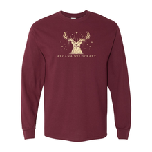 Load image into Gallery viewer, Deer Goddess Long Sleeved Tee, Gender Neutral Heavy Cotton S-3XL