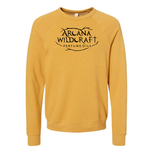 Load image into Gallery viewer, Arcana Logo Raglan Crewneck Sweatshirt, Gender Neutral Sponge Fleece XS-2XL