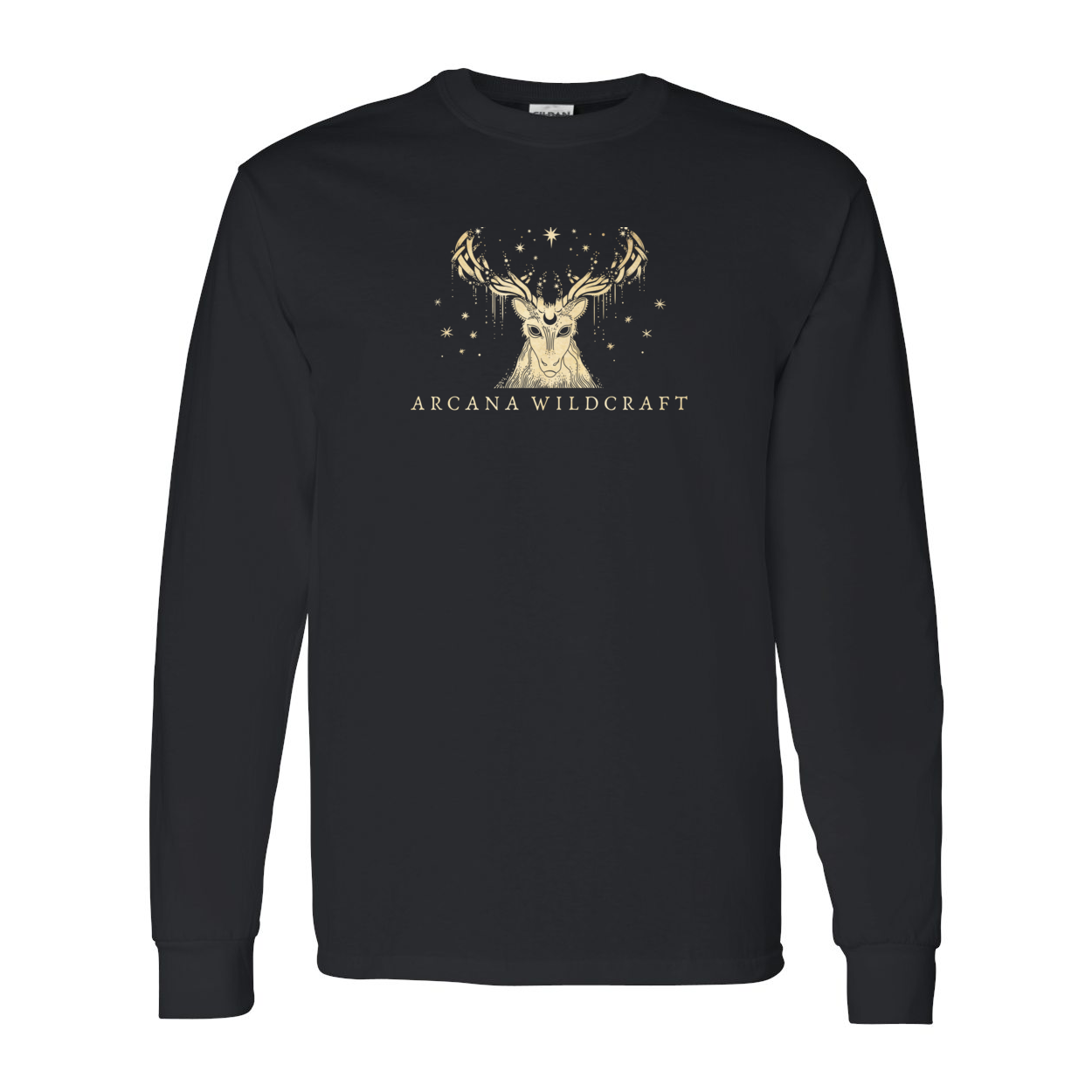 Deer Goddess Long Sleeved Tee, Gender Neutral Heavy Cotton S-3XL