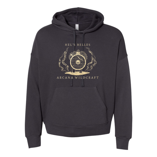 Hel's Belles Dropped Shoulder Hoodie, Gender Neutral Sponge Fleece XS-2XL