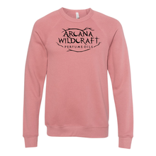 Load image into Gallery viewer, Arcana Logo Raglan Crewneck Sweatshirt, Gender Neutral Sponge Fleece XS-2XL