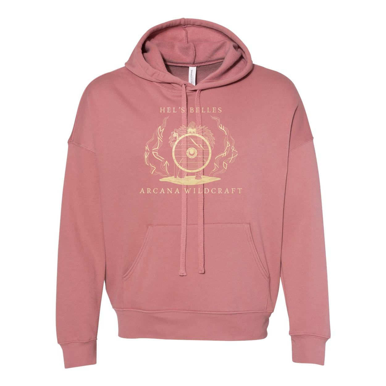 Hel's Belles Dropped Shoulder Hoodie, Gender Neutral Sponge Fleece XS-2XL